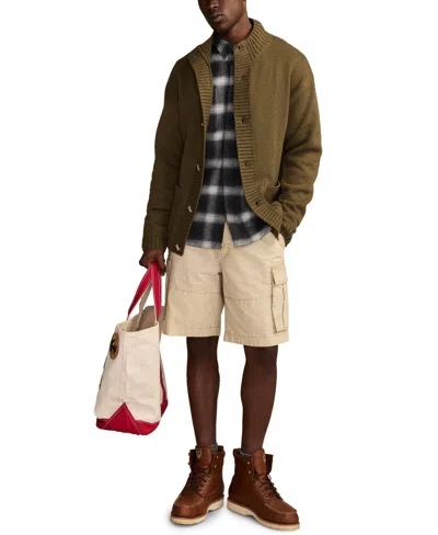 Lucky Brand Men's Button Down Mock Neck Cardigan In Green