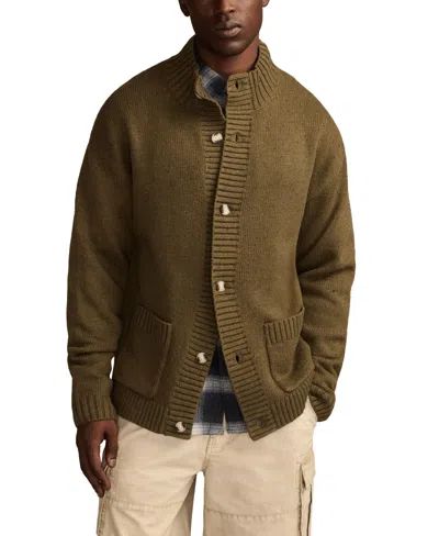 Lucky Brand Men's Button Down Mock Neck Cardigan In Green
