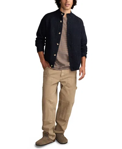 Lucky Brand Men's Button Down Mock Neck Cardigan In Blue