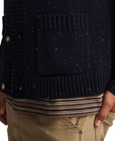 Lucky Brand Men's Button Down Mock Neck Cardigan In Blue