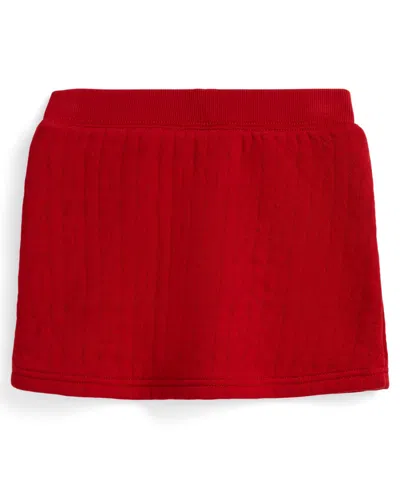 Polo Ralph Lauren Toddler & Little Girls 2t-6x Quilted Cable-motif Skirt In Red