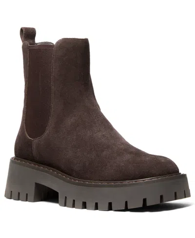Michael Kors Michael  Women's Asher Leather Lug Ankle Booties In Brown