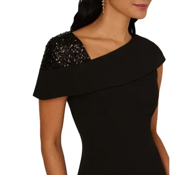 Adrianna Papell Women's Beaded Midi Dress In Black