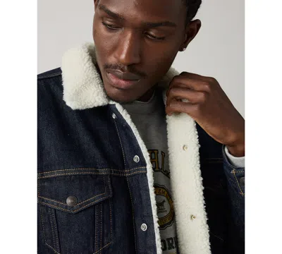 Levi's Type Iii Fleece Lined Denim Trucker Jacket In Blue