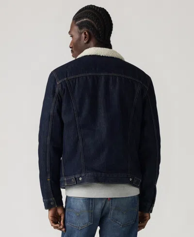 Levi's Type Iii Fleece Lined Denim Trucker Jacket In Blue