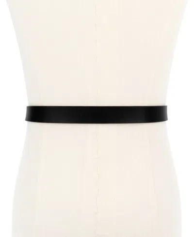 Michael Kors Women's 25mm Non-reversible Leather Belt In Black