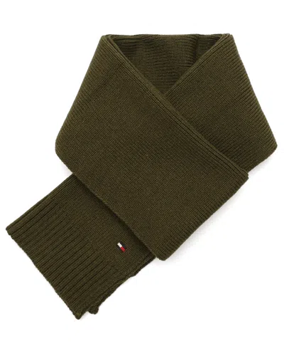 Tommy Hilfiger Men's Core Flag Rib Scarf In Green