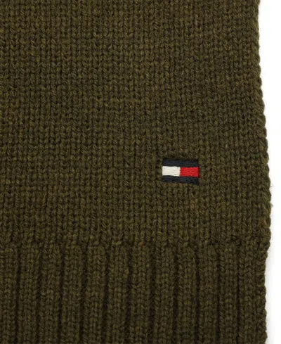 Tommy Hilfiger Men's Core Flag Rib Scarf In Green