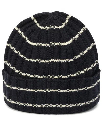 Tommy Hilfiger Men's Texture Rib Stripe Cuff Hat In Black