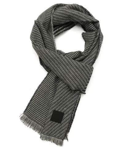 Calvin Klein Mixed Pattern Yarn Dye Scarf In Brown