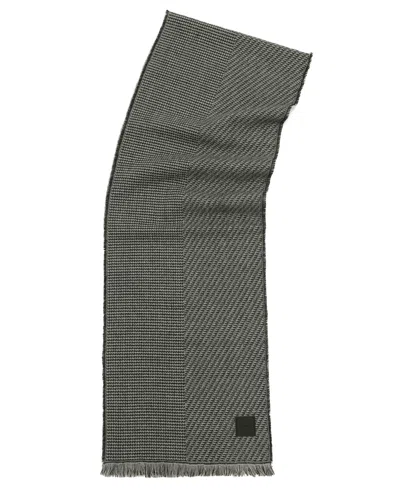 Calvin Klein Mixed Pattern Yarn Dye Scarf In Brown