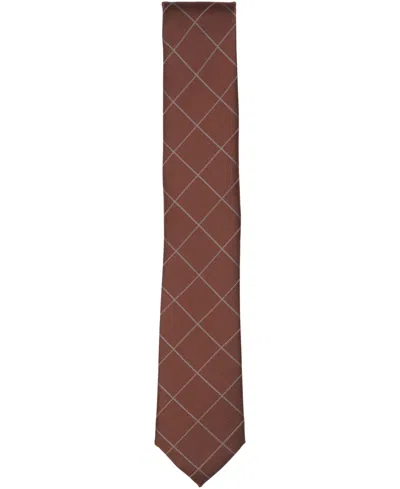 Alfani Men's Stratos Grid Tie, Macy's Exclusive In Brown
