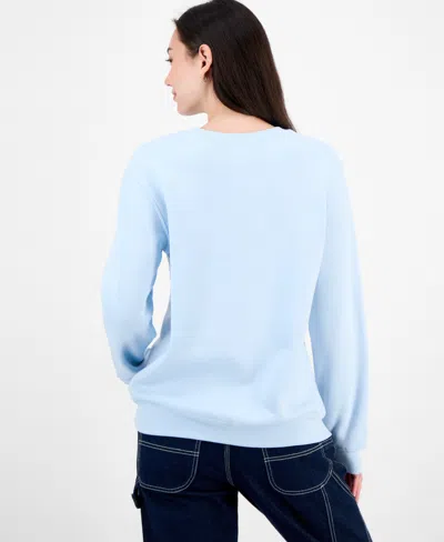 Love Tribe Juniors' Snoopy Chillin Sweatshirt In Blue