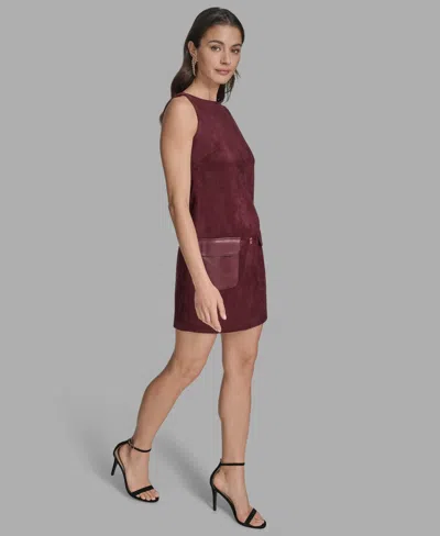Bcbg Women's Sleeveless Boat Neck Dress In Burgundy