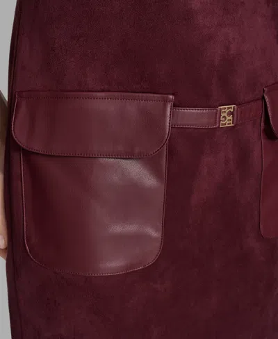 Bcbg Women's Sleeveless Boat Neck Dress In Burgundy