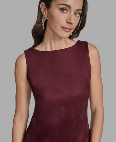 Bcbg Women's Sleeveless Boat Neck Dress In Burgundy