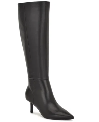 Nine West Kimdee 9x9 Pointed Toe Knee High Boot In Black