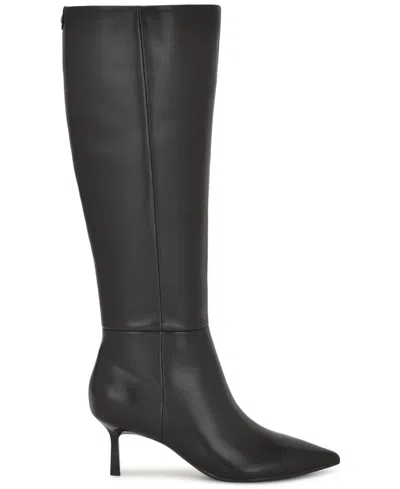 Nine West Kimdee 9x9 Pointed Toe Knee High Boot In Black