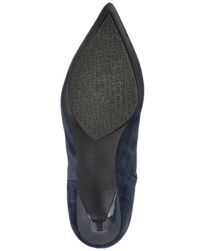 Nine West Kimdee 9x9 Pointed Toe Knee High Boot In Blue