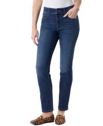 Gloria Vanderbilt Women's High Rise Straight Jeans In Blue