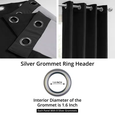 Half Price Drapes Warm Black Grommet Signature Velvet Blackout Curtain
