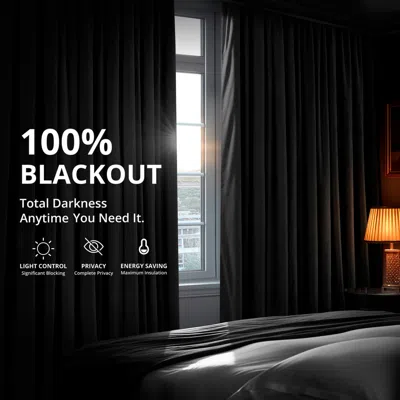 Half Price Drapes Warm Black Grommet Signature Velvet Blackout Curtain