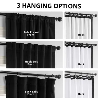 Half Price Drapes Warm Black Signature Velvet Blackout Curtain