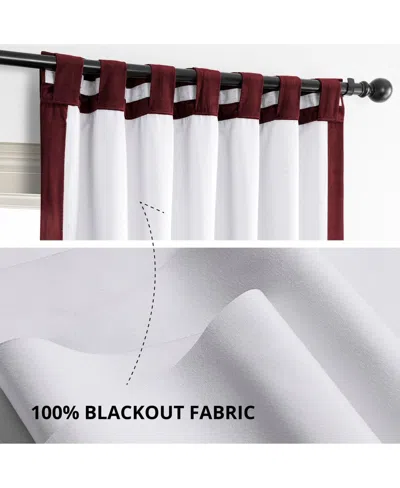 Half Price Drapes Burgundy Signature Extra Wide Velvet Blackout Curtain In Burgundy