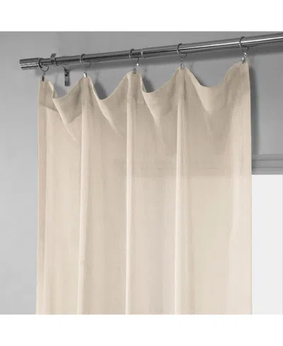 Half Price Drapes Cotton Seed Textured Faux Linen Sheer Curtain