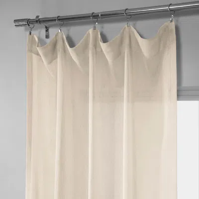 Half Price Drapes Cotton Seed Textured Faux Linen Sheer Curtain