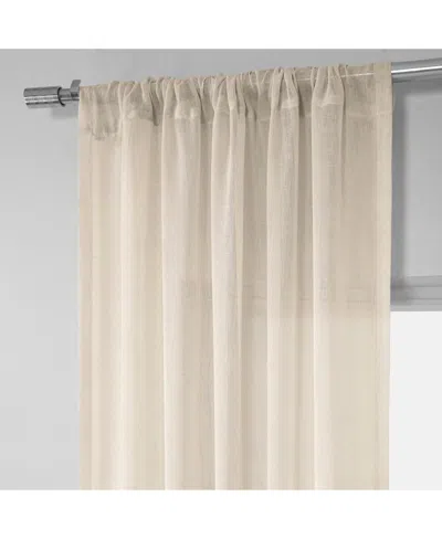 Half Price Drapes Cotton Seed Textured Faux Linen Sheer Curtain