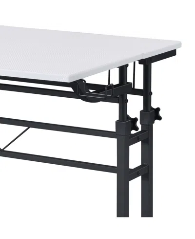 Techni Mobili Rolling And Adjustable Writing Desk In White