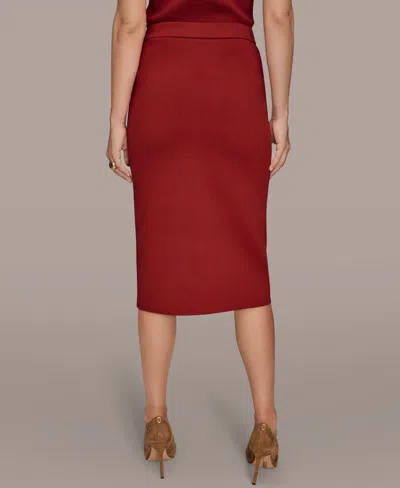 Donna Karan Women's Straight Sweater Skirt In Red