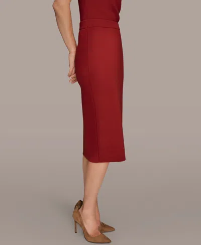 Donna Karan Women's Straight Sweater Skirt In Red