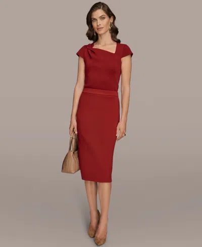 Donna Karan Women's Straight Sweater Skirt In Red
