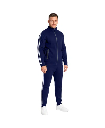 Galaxy By Harvic Men's 2-pack Tech Fleece Sweatshirt And Jogger Set In Blue