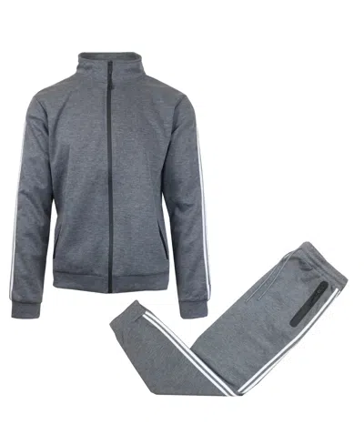 Galaxy By Harvic Men's 2-pack Tech Fleece Sweatshirt And Jogger Set In Gray