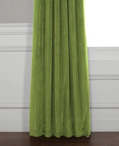 Half Price Drapes Basque Green Signature Velvet Blackout Curtain