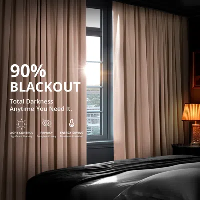 Half Price Drapes Rosey Dawn Signature Velvet Blackout Curtain