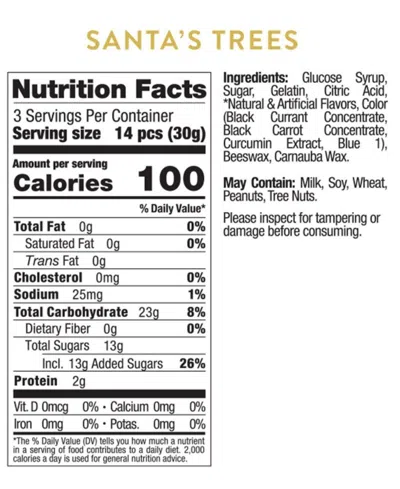 Sugarfina Santa Claus Holiday Trees Candy Kit, 3 Piece In Multi