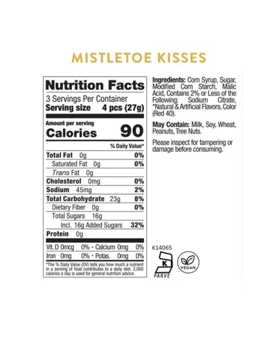 Sugarfina Holiday Mistletoe Kisses Candy Kit, 3 Piece In Transparent