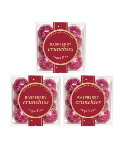 Sugarfina Holiday Raspberry Crunchies, 3 Piece In Transparent