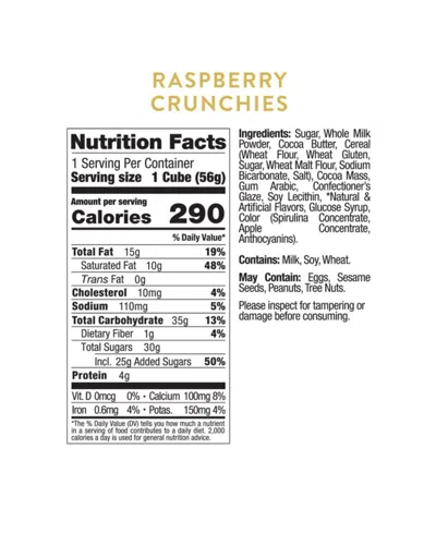 Sugarfina Holiday Raspberry Crunchies, 3 Piece In Transparent