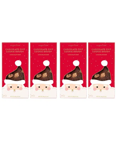Sugarfina Holiday Chocolate Chip Cookie Dough Milk Chocolate Bar Kit, 4 Piece In Red