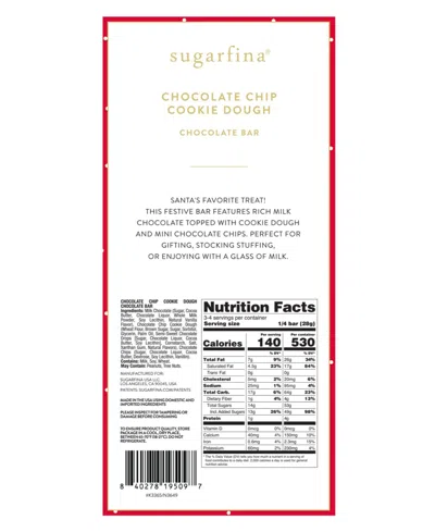 Sugarfina Holiday Chocolate Chip Cookie Dough Milk Chocolate Bar Kit, 4 Piece In Red
