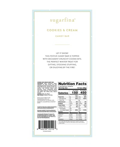Sugarfina Holiday Cookies And Cream Chocolate Bar Kit, 4 Piece In Green