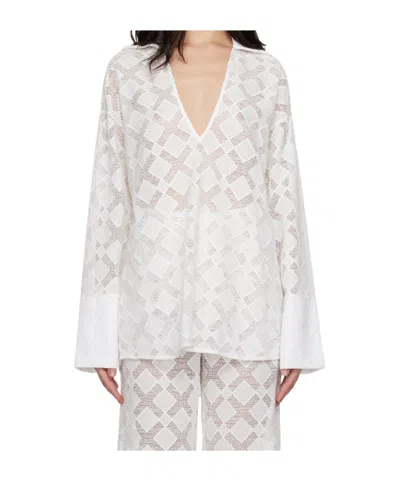 Tove V-neck Shirt In White