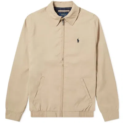 Polo Ralph Lauren Mens Khaki Uniform Bi-swing Brand-embroidered Regular-fit Woven Windbreaker Jacket Xxl In Neutral