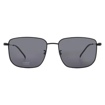Hugo Boss Dark Grey Square Men's Sunglasses Boss 1619/f/s 0003/ir 58 In Black