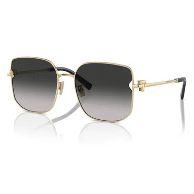 Tiffany & Co Tiffany Grey Gradient Oversized Ladies Sunglasses Tf3105d 6021s4 58 In Gold